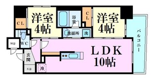 セレニテフラン野田阪神駅前の物件間取画像